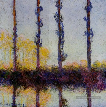  claude art - Quatre arbres Claude Monet